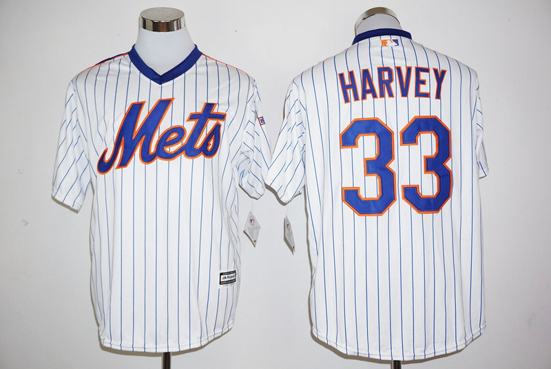 MLB New York Mets #33 Harvey White Pullover Jersey with 25th Anniversary Patch