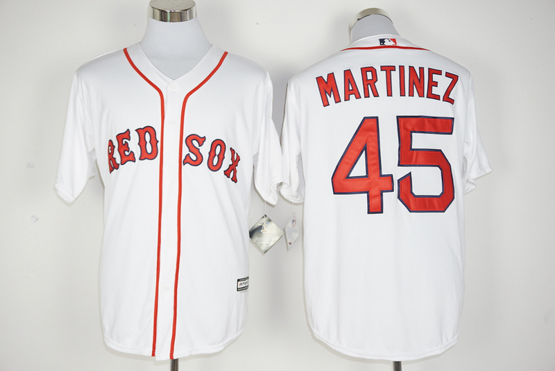 MLB Boston Red Sox #45 Martinez White Jersey