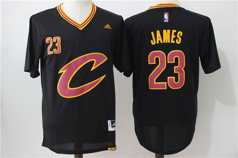 NBA Cleveland Cavaliers #23 James Black Short Sleeve Jersey 