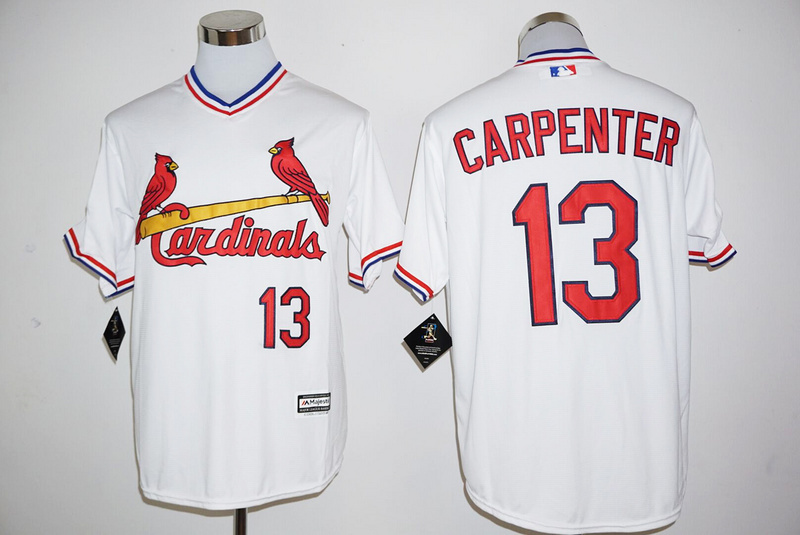 MLB St.Louis Cardinals #13 Carpenter White Pullover Jersey