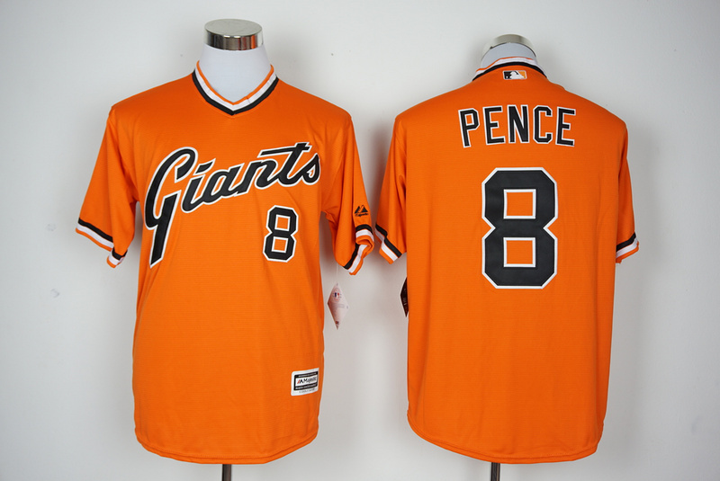 MLB San Francisco Giants #8 Pence Orange Pullover Jersey