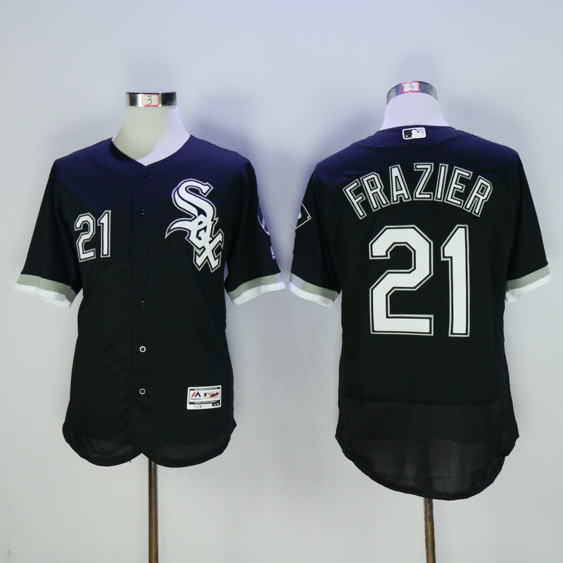 MLB Chicago White Sox #21 Frazier Black Elite Jersey