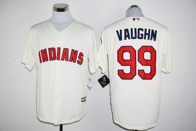 MLB Cleveland Indians #99 Vaughn Cream Jersey
