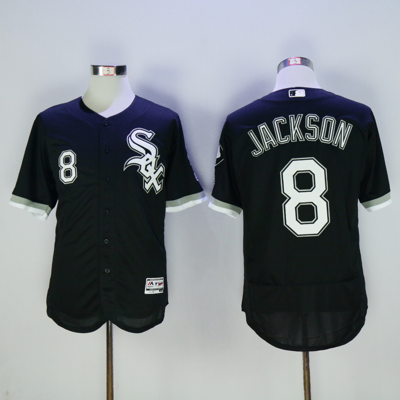 MLB Chicago White Sox #8 Jackson Black Elite Jersey