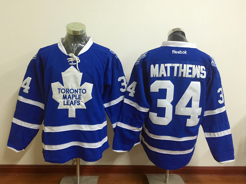 NHL Toronto Maple Leafs #34 Matthews Blue Jersey