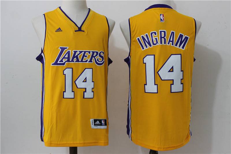 NBA Los Angeles Lakers #14 Ingram Yellow Jersey