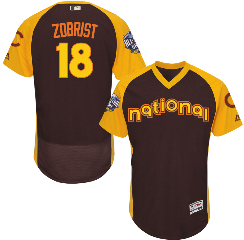 MLB Chicago Cubs #18 Zobrist 2016 All Star Jersey