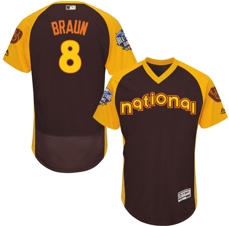 MLB Milwaukee Brewers #8 Ryan Braun 2016 All Star Jersey