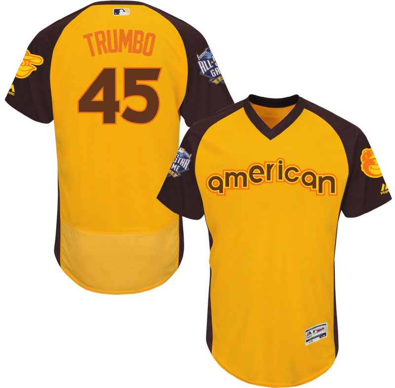 MLB Baltimore Orioles #45 Trumbo 2016 All Star Jersey