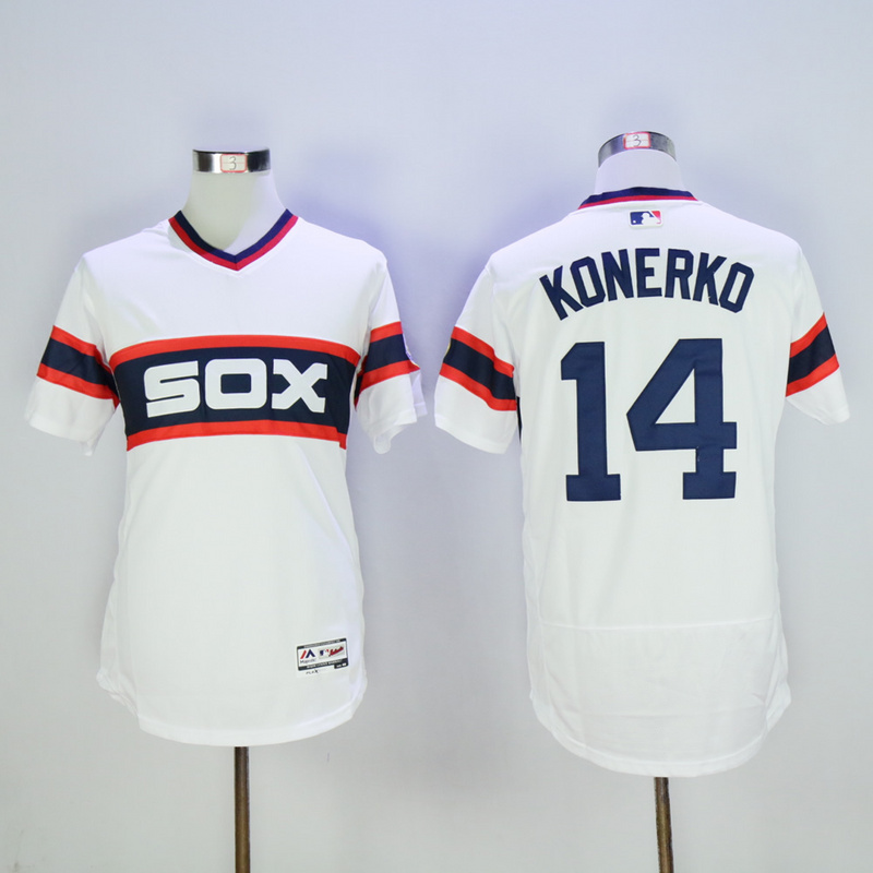 MLB Chicago White Sox #14 Konerko White Elite Pullover Jersey