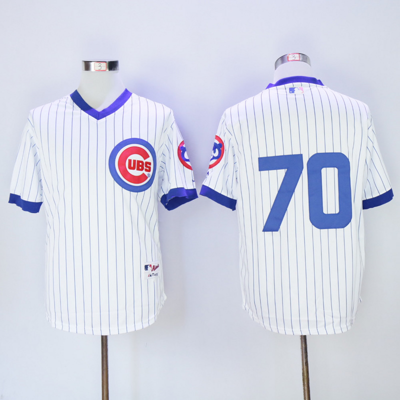 MLB Chicago Cubs #70 Maddon White 1988 Pullover Jersey