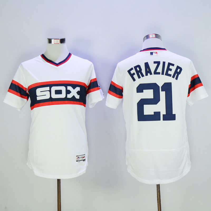 MLB Chicago White Sox #21 Frazier White Pullover Jersey