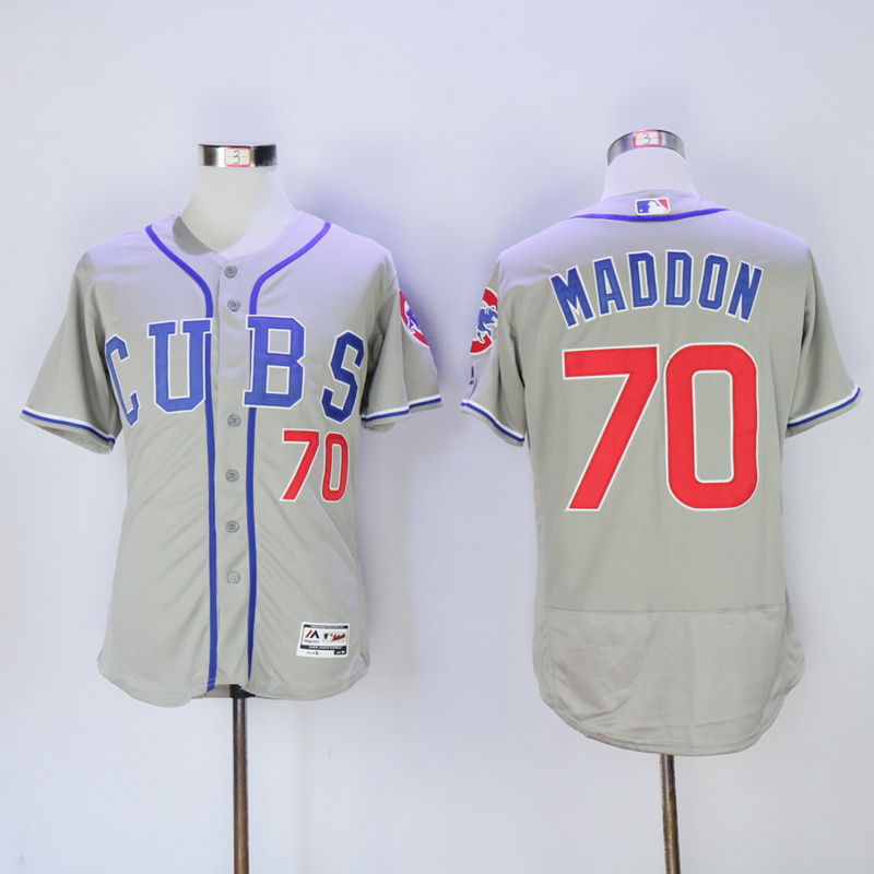 MLB Chicago Cubs #70 Maddon Grey New Jersey