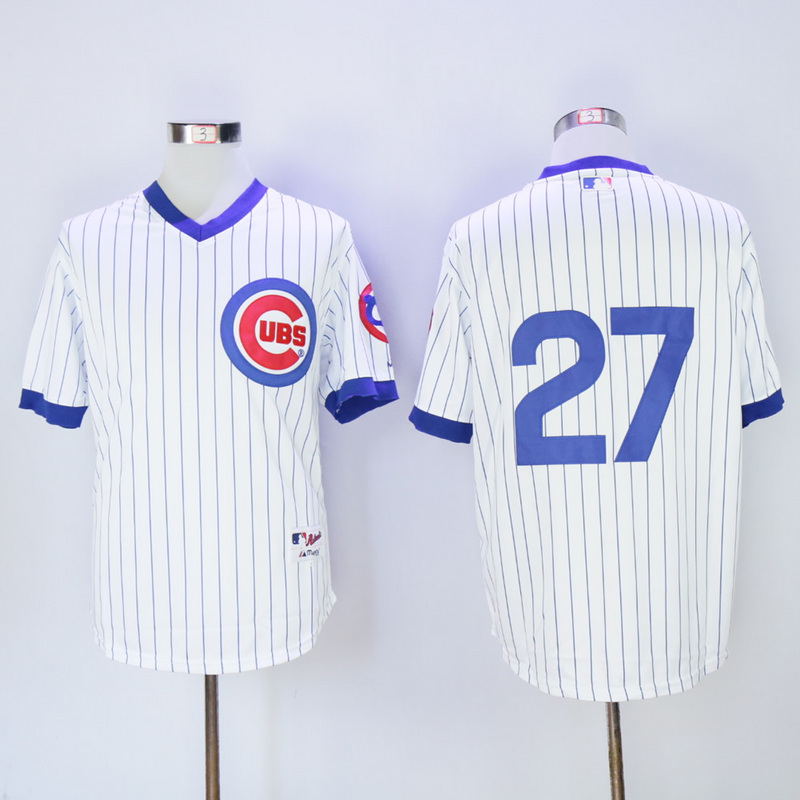 MLB Chicago Cubs #27 Russell White 1988 Throwback Pullover Jersey