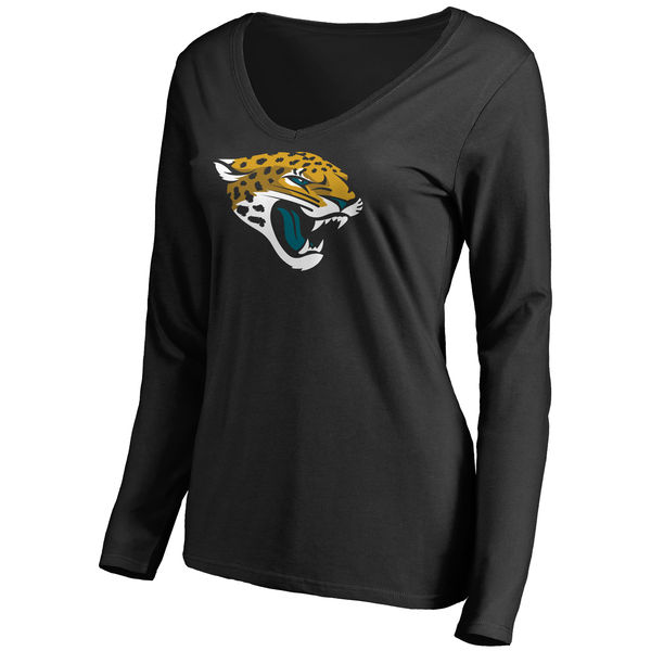 NFL Jacksonville Jaguars Black Long-Sleeve Women T-Shirt