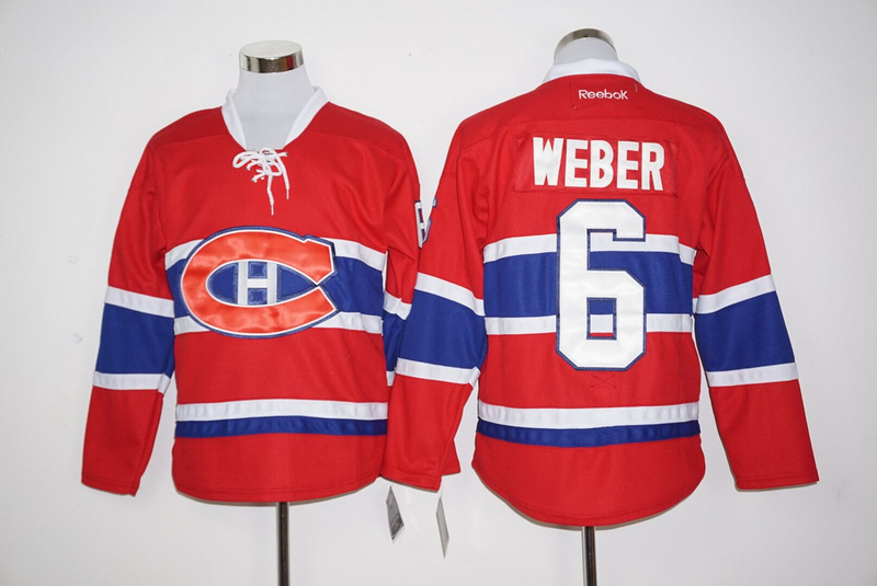 NHL Montreal Canadiens #6 Weber Red Jersey