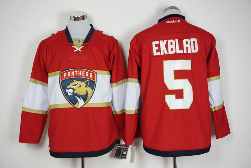 NHL Florida Panthers #5 EKBLAD Red Jersey
