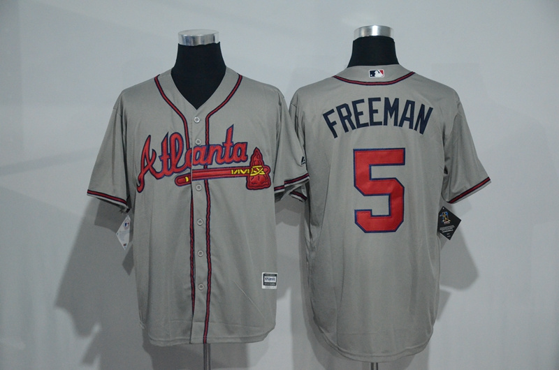 MLB Atlanta Braves #5 Freeman Grey Jersey