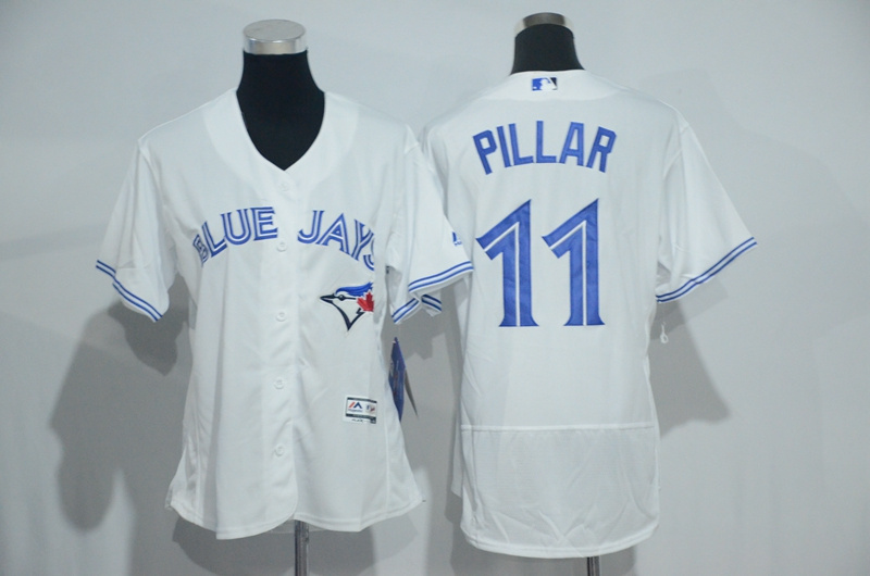 Women Toronto Blue Jays #11 Pillar White Jersey