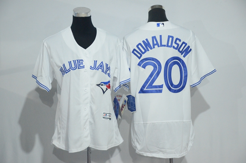 Women Toronto Blue Jays #20 Donaldson White Jersey