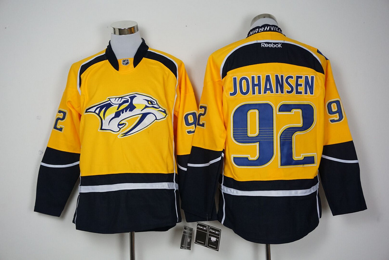 NHL Nashville Predators #92 Johnansen Yellow Jersey