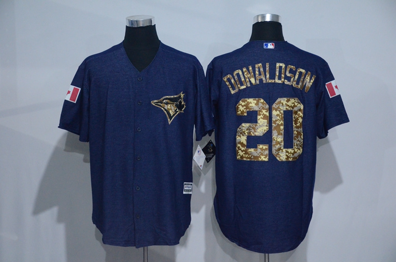 MLB Toronto Blue Jays #20 Donaldson Blue Salute for Service Jersey