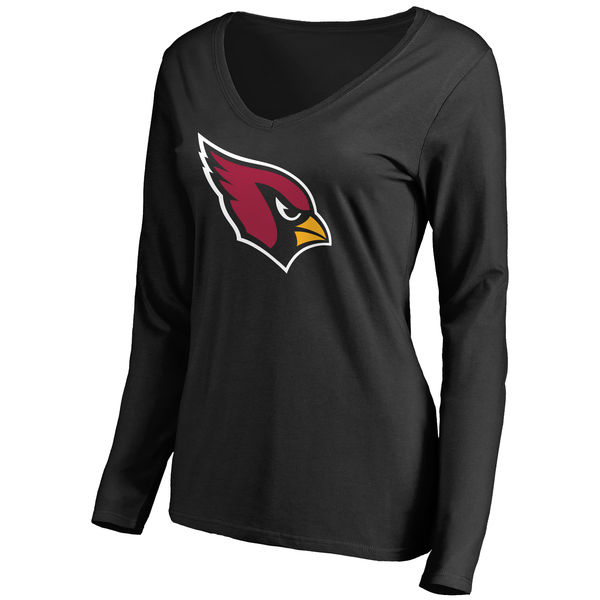 NFL Arizona Cardinals Black Women Long Sleeve T-Shirt