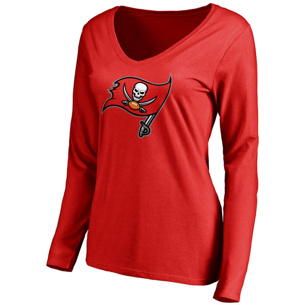 NFL Tampa Bay Buccaneers Red Long Sleeve Women T-Shirt