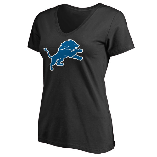 NFL Detroit Lions Black Women T-Shirt