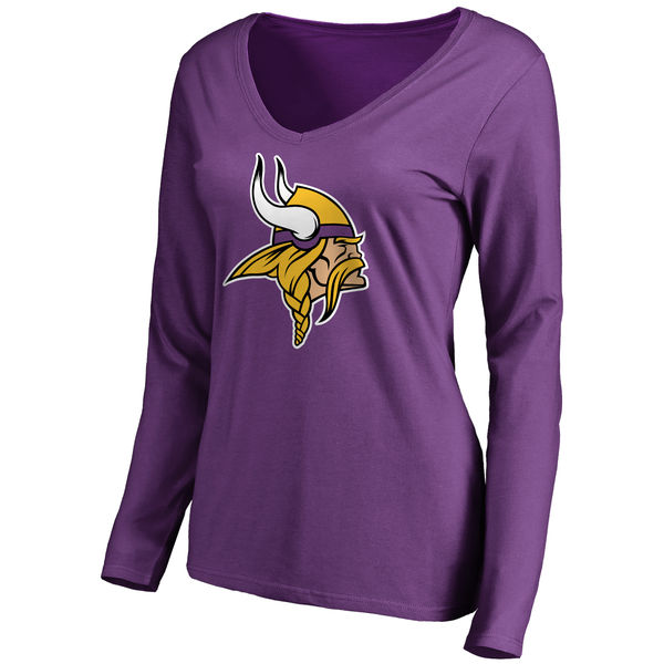NFL Minnesota Vikings Purple Long-Sleeve Women T-Shirt