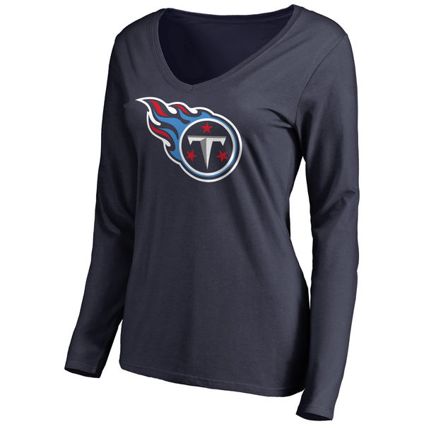 NFL Tennessee Titans Blue Long Sleeve Women T-Shirt