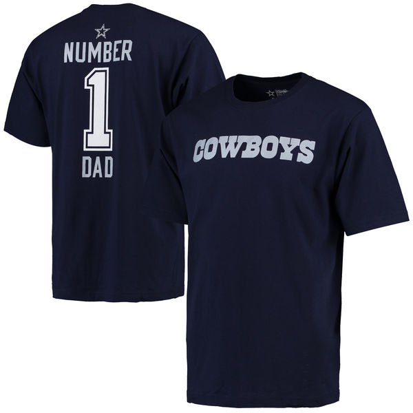 NFL Dallas Cowboys #1 Dad Blue T-Shirt