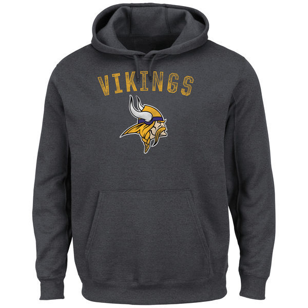 Minnesota Vikings Majestic Kick Return II Pullover Hoodie - Charcoal 
