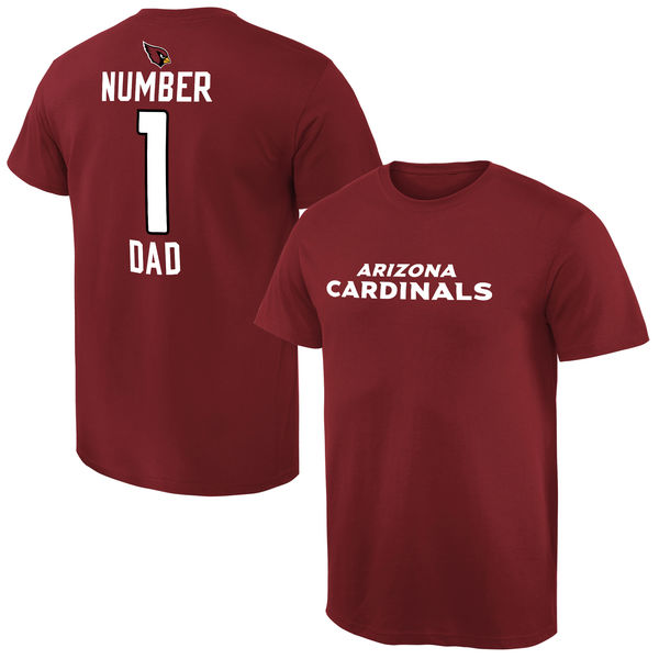 NFL Arizona Cardinals #1 Dad Red T-Shirt