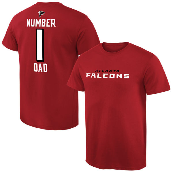NFL Atlanta Falcons #1 Dad Red T-Shirt