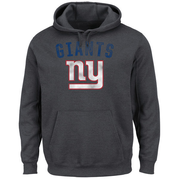 New York Giants Majestic Kick Return II Pullover Hoodie - Charcoal 