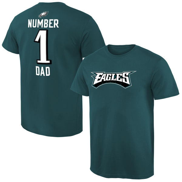 NFL Philadelphia Eagles #1 Dad Green T-Shirt