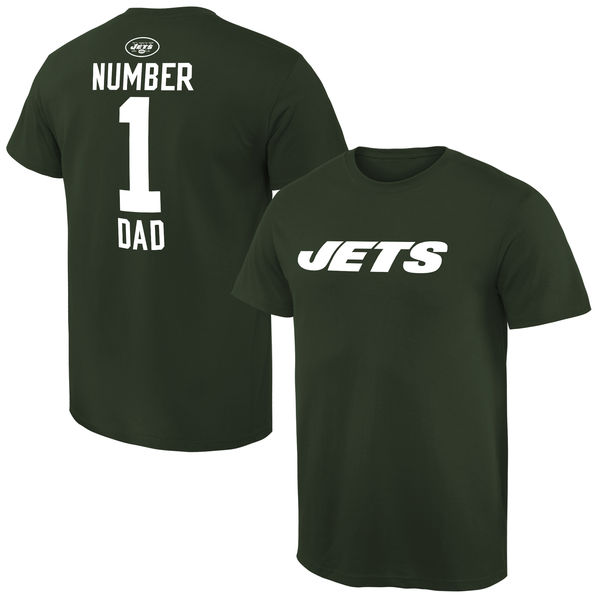 NFL New York Jets #1 Dad Green T-Shirt