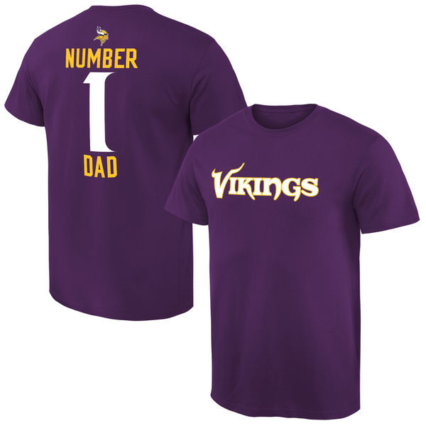 NFL Minnesota Vikings #1 Dad Purple T-Shirt