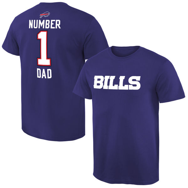 NFL Buffalo Bills #1 Dad Blue T-Shirt