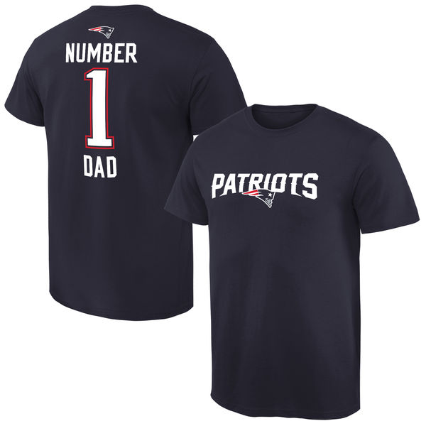 NFL New England Patriots #1 Dad Blue T-Shirt