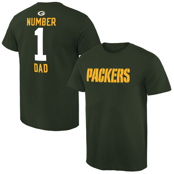 NFL Green Bay Packers #1 Dad Green T-Shirt