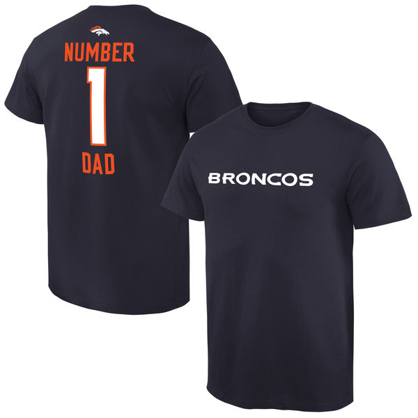 NFL Denver Broncos #1 Dad Blue T-Shirt