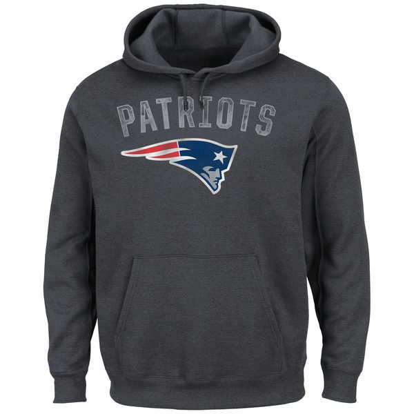 New England Patriots Majestic Kick Return II Pullover Hoodie - Charcoal 