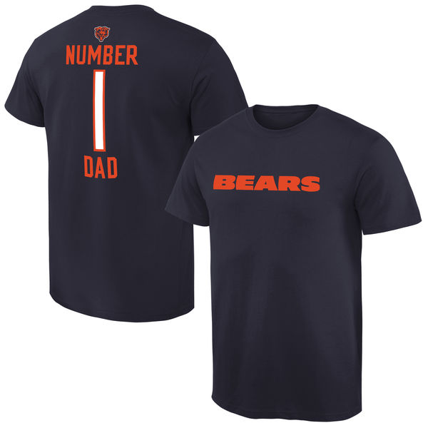 NFL Chicago Bears #1 Dad Blue T-Shirt