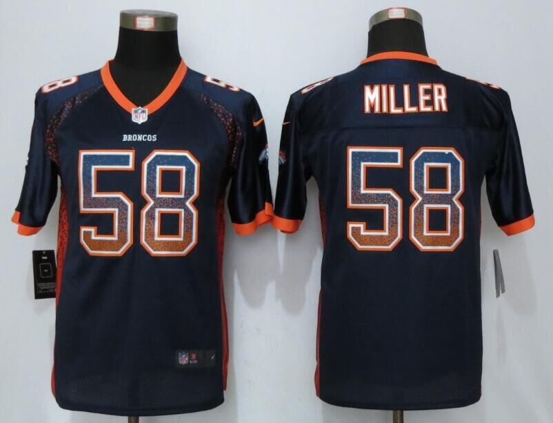Youth NEW Nike Denver Broncos 58 Miller Drift Fashion Blue Elite Jersey