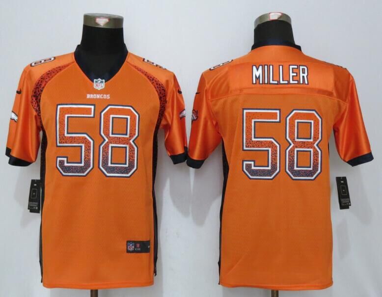 Youth NEW Nike Denver Broncos 58 Miller Drift Fashion Orange Elite Jersey
