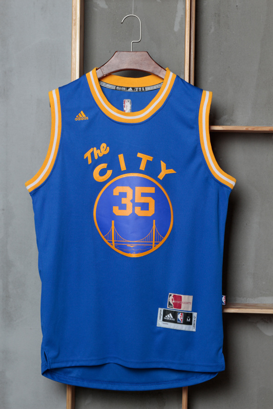 NBA Golden State Warriors #35 Durant Blue Jersey