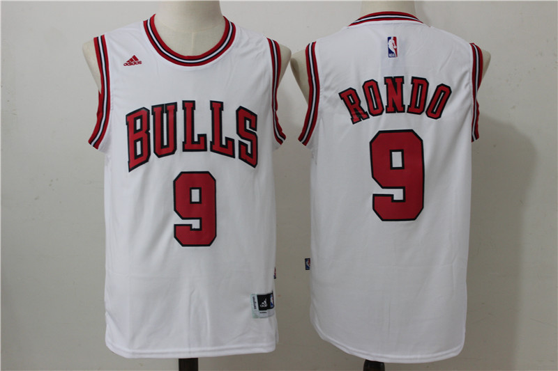 NBA Chicago Bulls #9 Rondo White Jersey