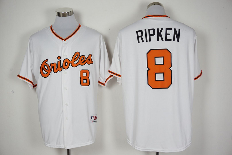 MLB Baltimore Orioles #8 Ripken White Jersey